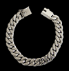 10 mm. Pansarlänk armband i Äkta silver.