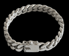 8 mm. Pansarlänk silver armband.