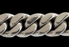 8 mm. Pansarlänk silver armband.