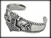 Bred Tors hammare armband i rostfritt stål.
