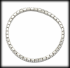 Strass armband i rostfritt stål.