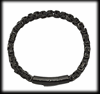 5 mm. Armband kejsarlänk i svart stål.