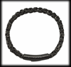 5 mm. Armband kejsarlänk i svart stål.