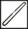 8.4 mm. Oljig look. Kejsarlänk halsband i grått stål.
