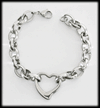 Hjärta armband - Fancy Heart Bracelet in stainless steel.