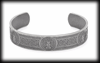 Livets träd armband i grått rostfritt stål.