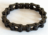 12.5 mm. Shiny. MC Armband i svart rostfritt stål. 