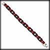 11.5 mm. Indian färgerna. MC Armband i stål. 