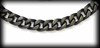 7 mm. Pansarlänk armband i svart stål.