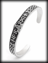Tors hammare armband i rostfritt stål.