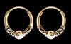 17 mm. Fantastiska öronringar i brons.