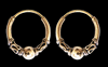 17 mm. Fantastiska öronringar i brons.