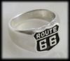 Liten Route 66 ring i Äkta silver.