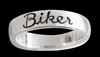 Liten biker ring i Äkta silver.