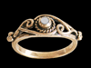 Pärlemor ring i Brons.