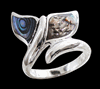 "Ocean life" silverring med Abalon/ Paua snäcka.