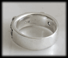 Roses and sculls silverring.