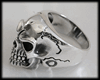 Angry death - dödskalle ring med underkäke i Äkta silver.