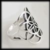 Flower of life silver ring.