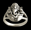 Ganesha ring i Äkta silver.
