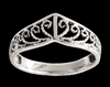 Vacker filigran ring i Äkta silver.