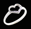 "One LOVE" Hjärta ring i Äkta silver.