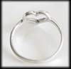 "One LOVE" Hjärta ring i Äkta silver.