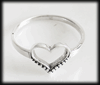 "One LOVE" Hjärta ring i Äkta silver.