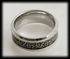 8 mm. Snygg keltisk ring i stål.