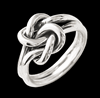 Den stora kärleken - Kärleksknut ring i Äkta silver.