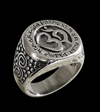 Aum / Ohm ring i stål "one of a kind".