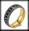7 mm. Runa ring i guldpläterat rostfritt stål.