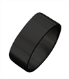 Blank stålring i svart stål. 6 mm.