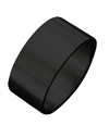 Blank stålring i svart stål. 8 mm.
