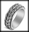 8.4 mm. Spinner ring i rostfritt stål med en fjäder.