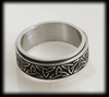 7.8 mm. Spinner ring med keltiskt mönster.