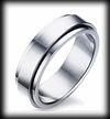 6 mm. Slät spinner ring i blankt stål.