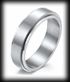 6 mm. Slät spinner ring i matt stål.