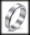 6 mm. Slät spinner ring i matt stål.