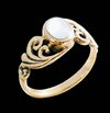 Brons ring med pärlemor.