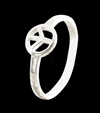Liten PEACE ring i Äkta silver.