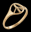 PEACE ring i Brons.