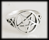 Pentagram ring i Äkta silver.