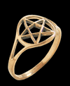 Pentagram ring i Brons.