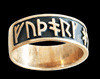 Runor - Futharken ringen i brons.