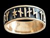 Runor - Futharken ringen i brons.