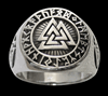 Klackring med Valknut i Äkta silver.