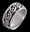 9.3 mm. Keltisk spinner ring / stressring i Äkta silver..