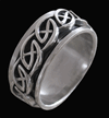 9.3 mm. Keltisk spinner ring / stressring i Äkta silver..