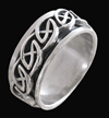 9.3 mm. Keltisk spinner ring / stressring i Äkta silver..